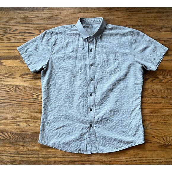 KUHL Gray Button Up Hiking Short Sleeve Shirt Top   Mens Size XL - Picture 3 of 8